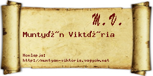 Muntyán Viktória névjegykártya